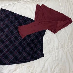 Plaid mini skirt